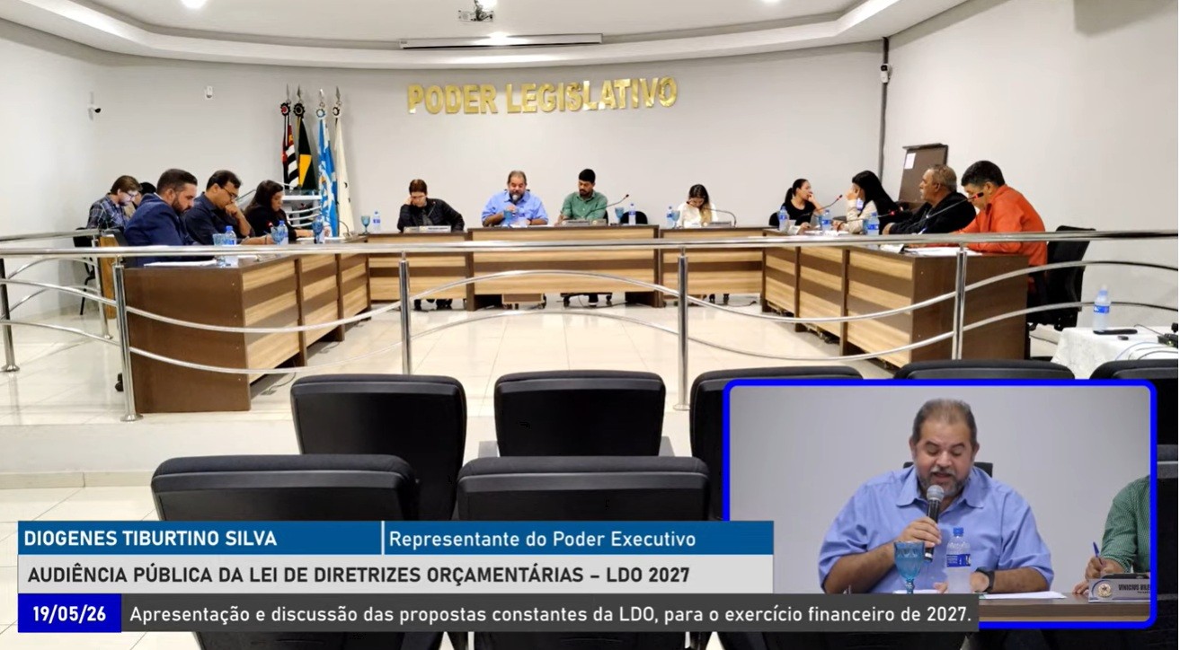 A Câmara Municipal de Nova Granada realizou Audiência Pública destinada à apresentação e discussão da Lei de Diretrizes Orçamentárias para 2027